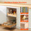 Tiroir en bois coulissant à fermeture en douceur pour armoire, l 17 po x P 21 po, bois massif, poignée lisse et silencieuse - P 21 po, fonction, rails en métal, installation facile