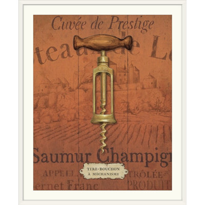 « Antique tire-bouchon II rouge », impression d’art graphique Daphne Brissonnet