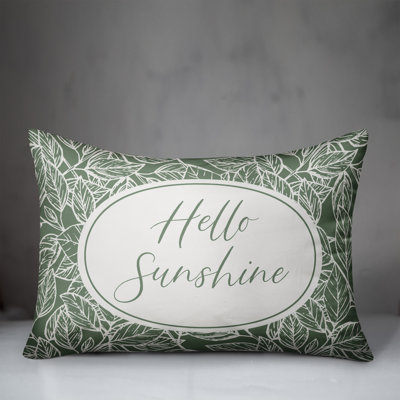 Hello Sunshine Outdoor Rectangular Pillow Cover and Insert