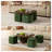 Coffee Table With 4seat Storage, Mid-century Modern Coffee Tables With 4 Chenille Ottomans , Center Table
