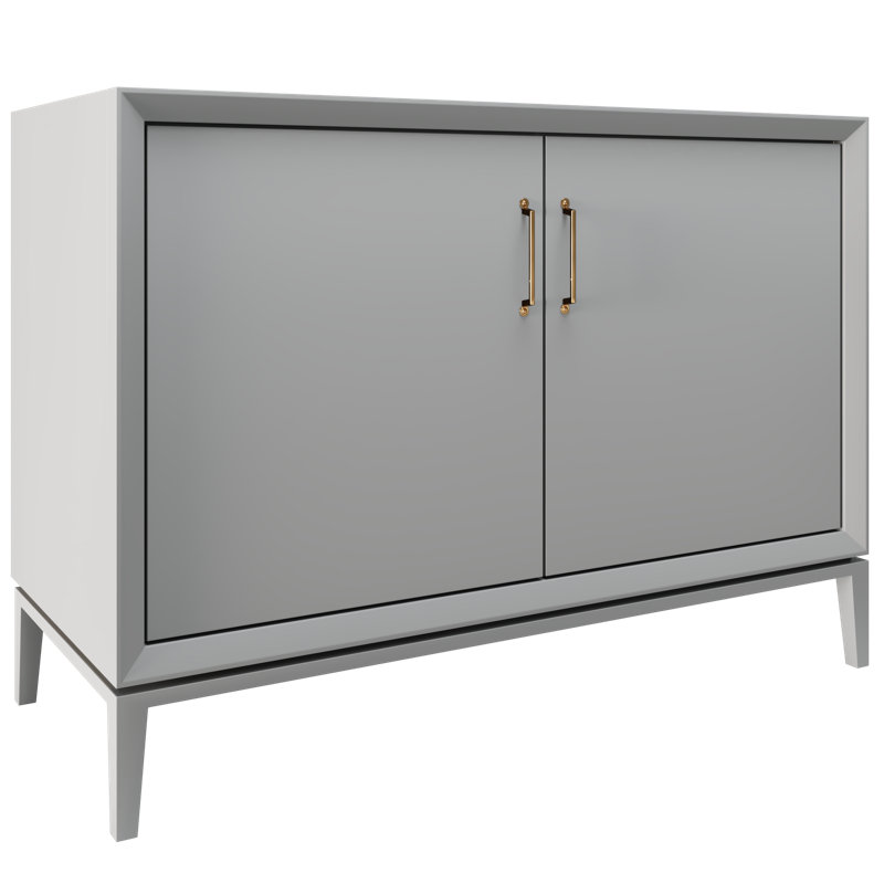 Alexandra Single Bath Vanity, 48", Platinum Gray, Satin Gold