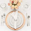 Assiettes de service en plastique de 13 pouces (paquet de 6) House of Hampton®, pour le dîner de fête, bord martelé classique, finition en aluminium brillant (or rose)