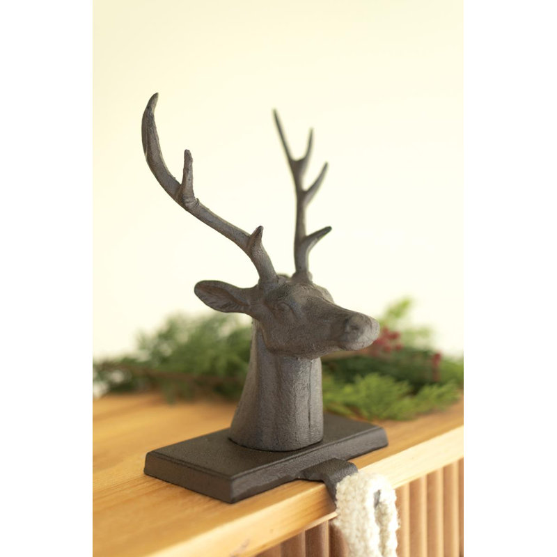 CAST IRON DEER STOCKING HOLDER
