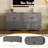 Storage Cabinet,TV Stand With Bookshelf, Rustic Versatile Sideboard With Adjustable Shelves For Living Room, -1016701986