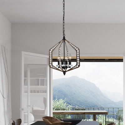 Lustre rétro en cristal 14 pouces Germana