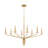 Alexander 8-Light Brushed Gold Chandelier