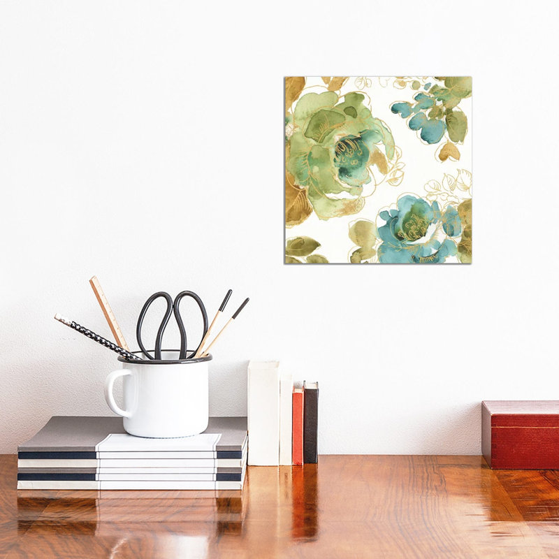 My Greenhouse Roses II by Lisa Audit - Wrapped Canvas Painting, 30.48 cm H x 30.48 cm W
