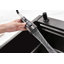 Évier de cuisine en cascade, cuve simple en acier inoxydable noire, poste de travail multifonctionnel avec robinet de pluie et planche à découper, évier simple en acier inoxydable 30 po x 18 po, LS-SSBL05