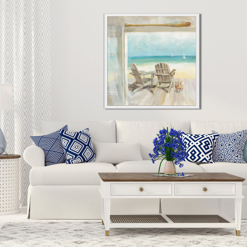 «Seaside Morning Crop», reproduction de peinture à l'acrylique sur toile, H 18 po x l 18 po x P 1 po, Toile tendue