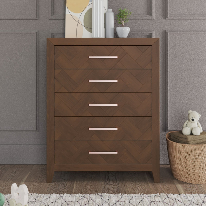 Kieran 5 Drawer Chest, Toasted Chestnut