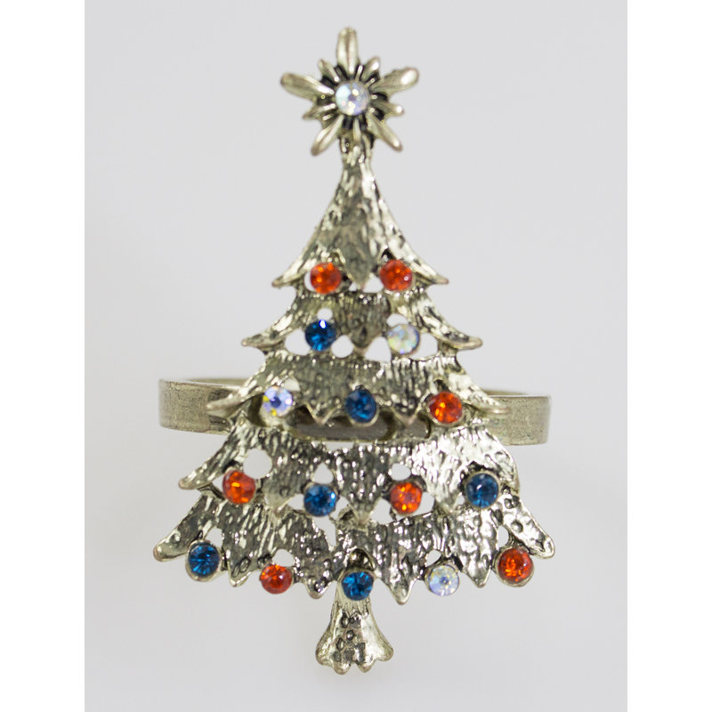 Rond de serviette arbre, Bronze