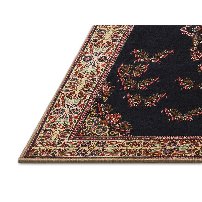 Tapis oriental noir / rouge, Rectangle 6 pi x 9 pi