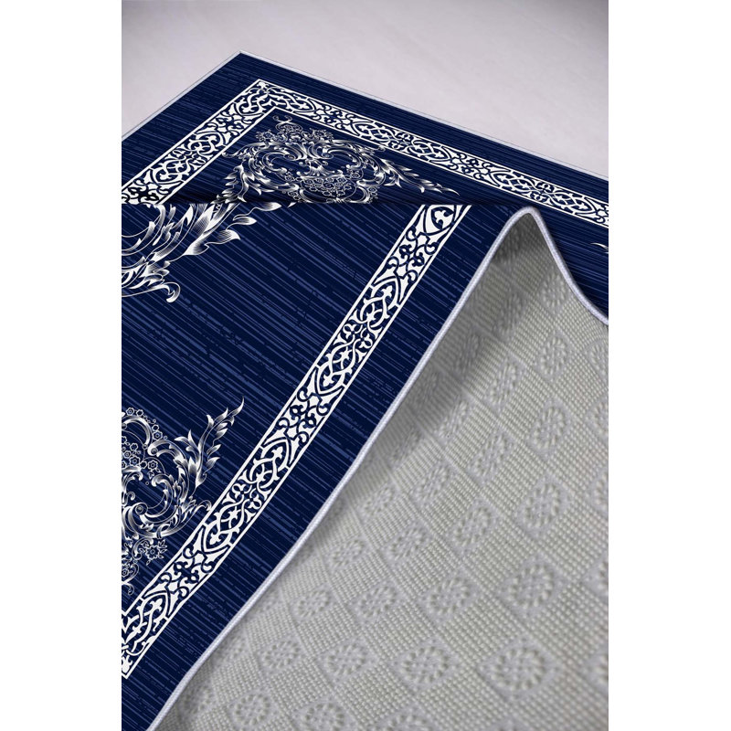 Stylish Hall Carpet, 2.6 x 4.9 Feet, 100% Polyester, 650 g/m² | Antibacterial, Non-Slip PVC Underside, 0.3 in Pile Height | Machine Washable, 3D Digital Printing, Perfect for Any Entryway or Living Space