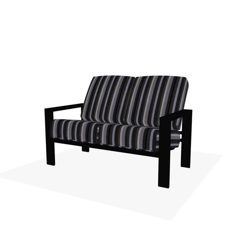 Causeuse Larssen, Noir, Granit sensoriel