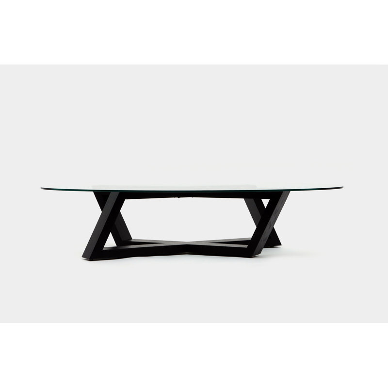 Focal Coffee Table, Black Oak, 15" W x 48" L x 48" W
