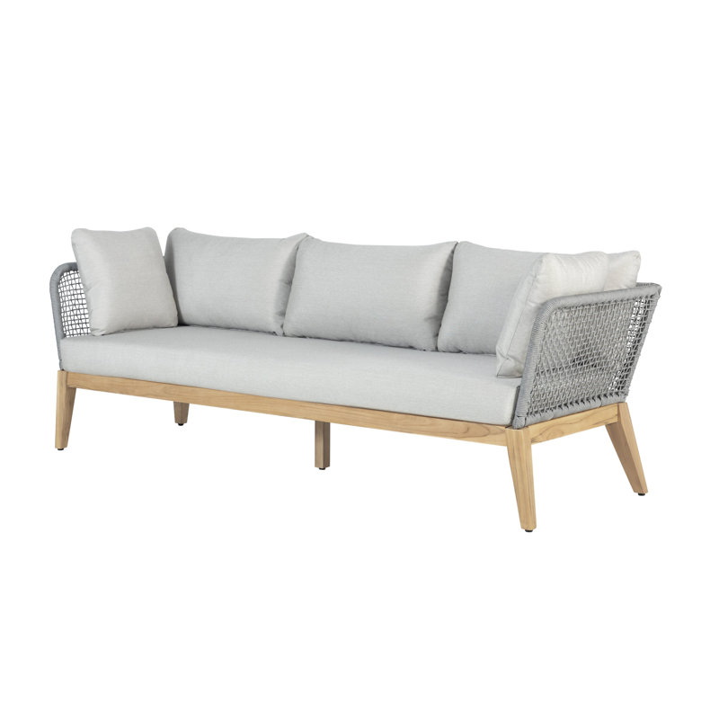 Canapé d'extérieur avec coussins de 86,25 po de largeur Lageschulte, Gris