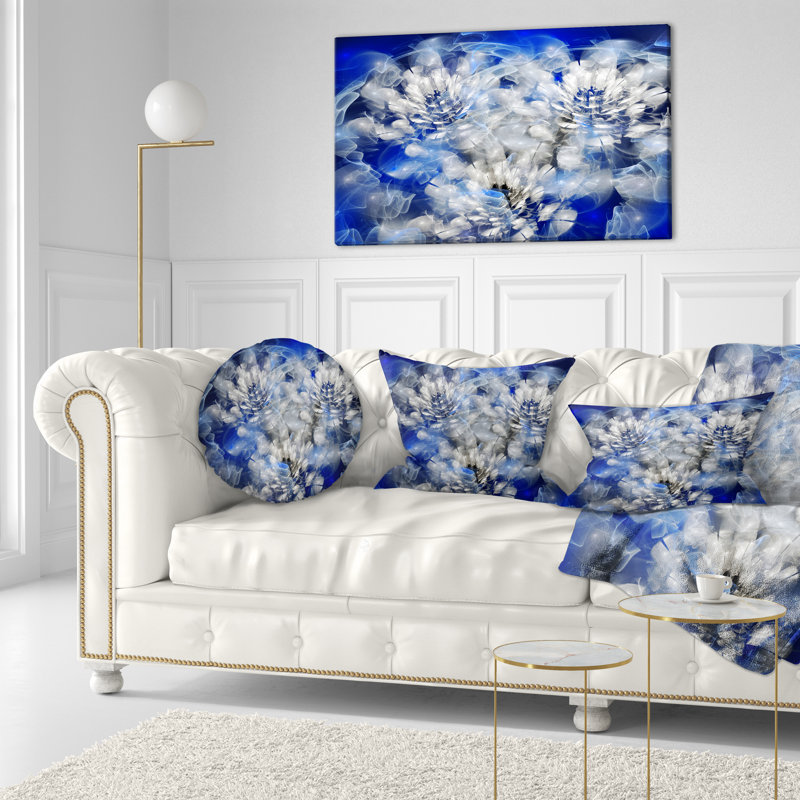 Coussin lombaire floral fractal chrysanthemum