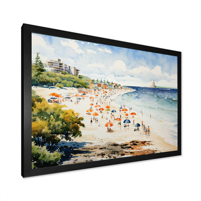 Impression rétro sur toile, plage rétro