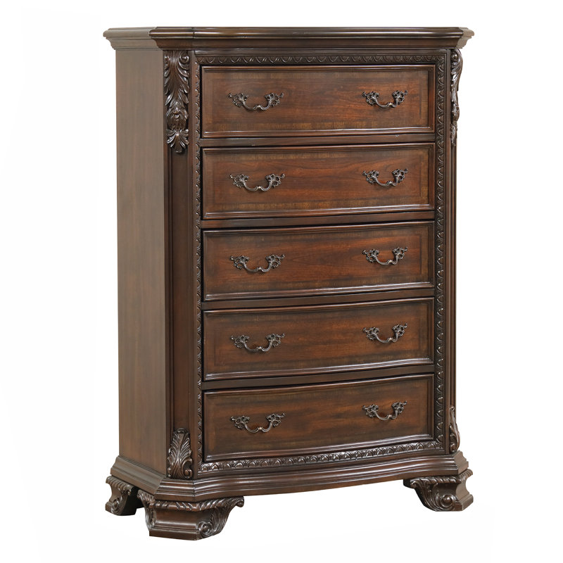 Bharata 5 - Drawer Chest Dark Walnut