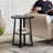 Jalanda Tall End Table with 2 USB Ports, 2 Power Outlets, and 2-Tier Storage Shelves-2134027304