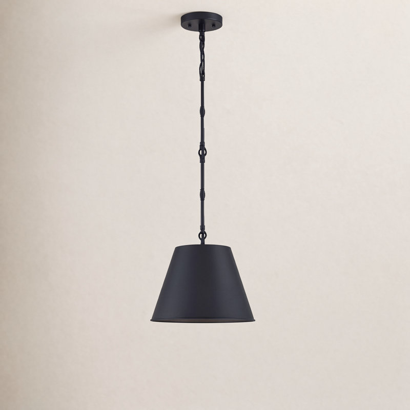 Luminaire suspendu à intensité réglable Presley, H 8,5 po x l 12 po P 12 po, Noir mat