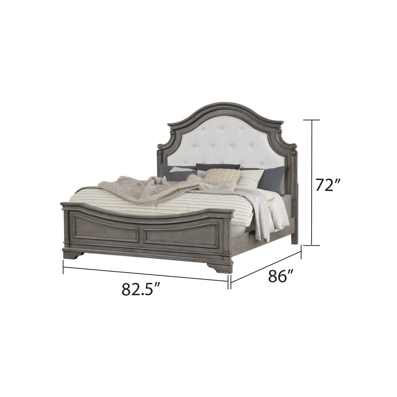 Ensemble de chambre Azoriah, Très grand, 4 Pcs: Mirror, Bed, Nightstand, Dresser