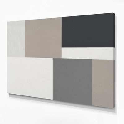 Minimalisme 5, art mural sur toile grise