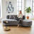 90.2'' Wide half moon design sofa-1896684648