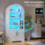 180cm H Freestanding Arch Wine Cabinets with Wine Glass Holder and Wine Rack, Bar Liquor Cabinets with Led Light & Motion Sensor-758195297