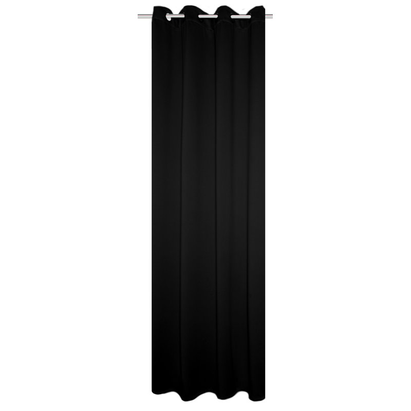 Blackout Curtain Single Panel, Black