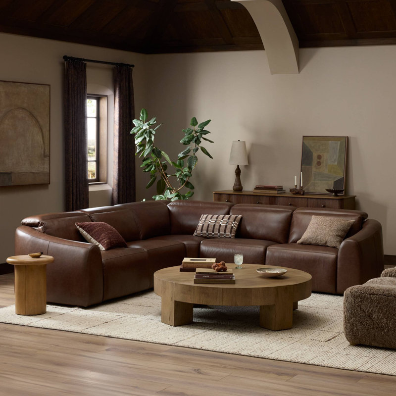 Alondra Sectional, Sonoma Coco Top Grain Leather