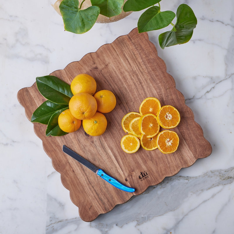 Scalloped Square Cutting Board - 16"W, 16" W