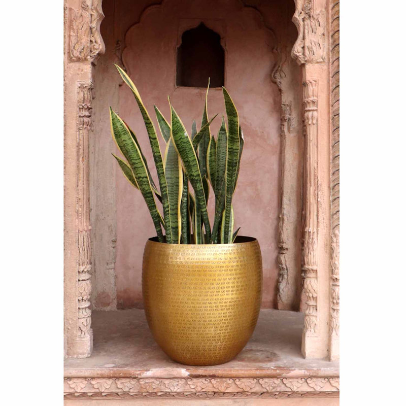Perrone Handmade Metal Pot Planter, 1, 30cm H x 29cm W x 29cm D