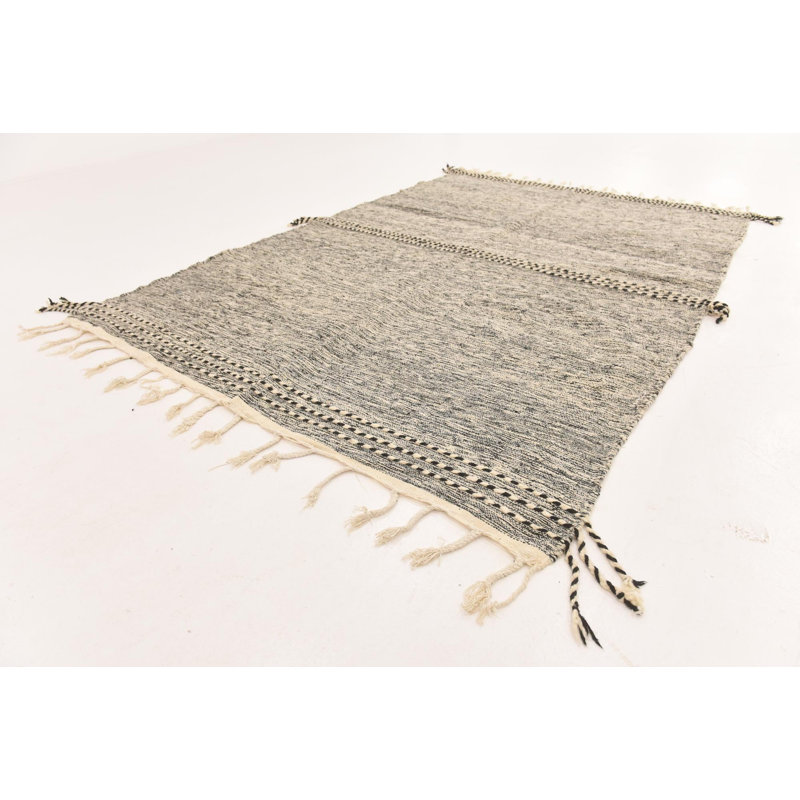 Tapis noir et blanc Orpheus