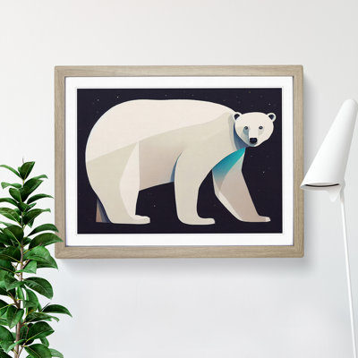 Dashing Polar Bear - Single Picture Frame Print