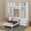 Lit escamotable simple avec casiers et armoires