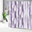 Vertical Brushstroke Abstract Shower Curtain Purple 72" x 72" Lodge Half Bath