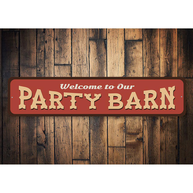 Panneau en aluminium Party Barn, H 4 po x l 18 po x P 0,04 po