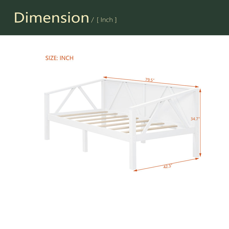 Twin Size Daybed, Twin, White