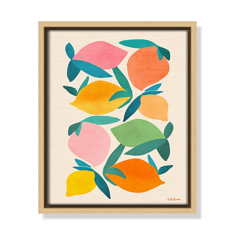 Imprimé «Wild Mango» par Gallagher, Toile avec cadre, Flotteur naturel, L 9,5 po x H 11,5 po