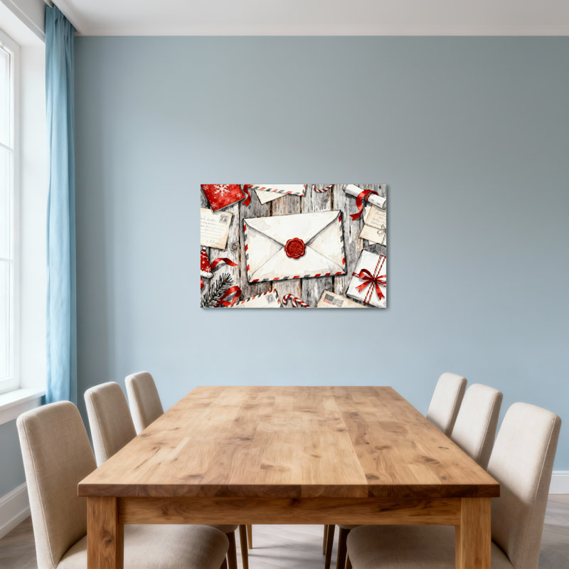 Motif d'enveloppes et de cadeaux de Noël, H 16 po x l 24 po