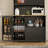 Pantry Storage Cabinet With Microwave Stand-2089171958