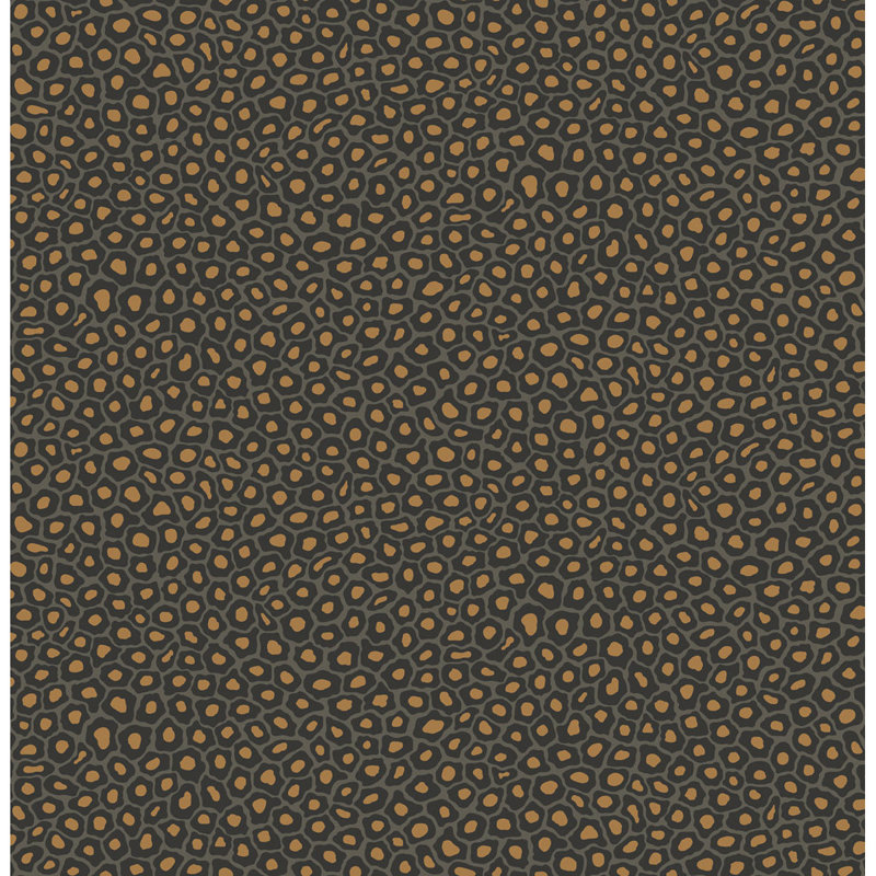 Ardmore Senzo Spot 33' L x 20.5" W Wallpaper Roll, Charcoal