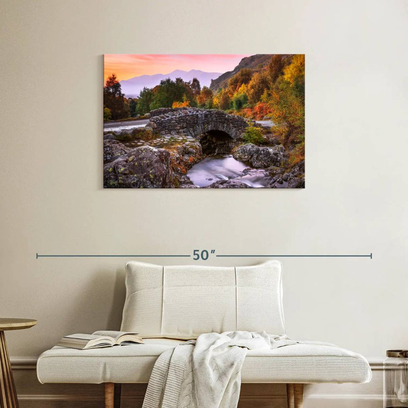 Pont Nicci Asceur en automne, H 24 po x l 36 po