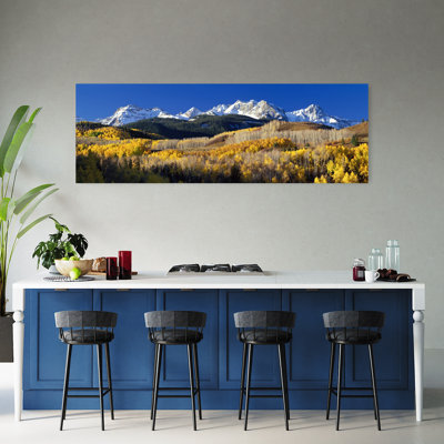Automne, montagnes Rocheuses, trembles, Colorado, États-Unis, art abstrait coloré contemporain, forêt d'automne
