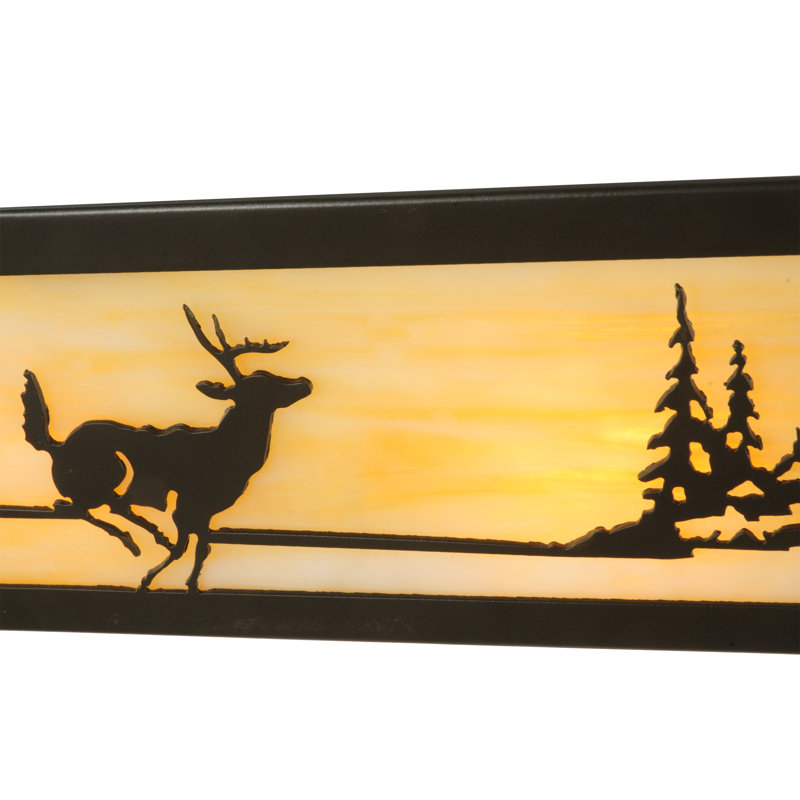 Rustic Lodge 4 - Light Bath Bar, Brown