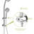 Multi Function Dual Shower Head - Shower System With 4.7" Rain Showerhead, 8-Function Hand Shower, Adjustable Slide Bar,Chrome-124897515