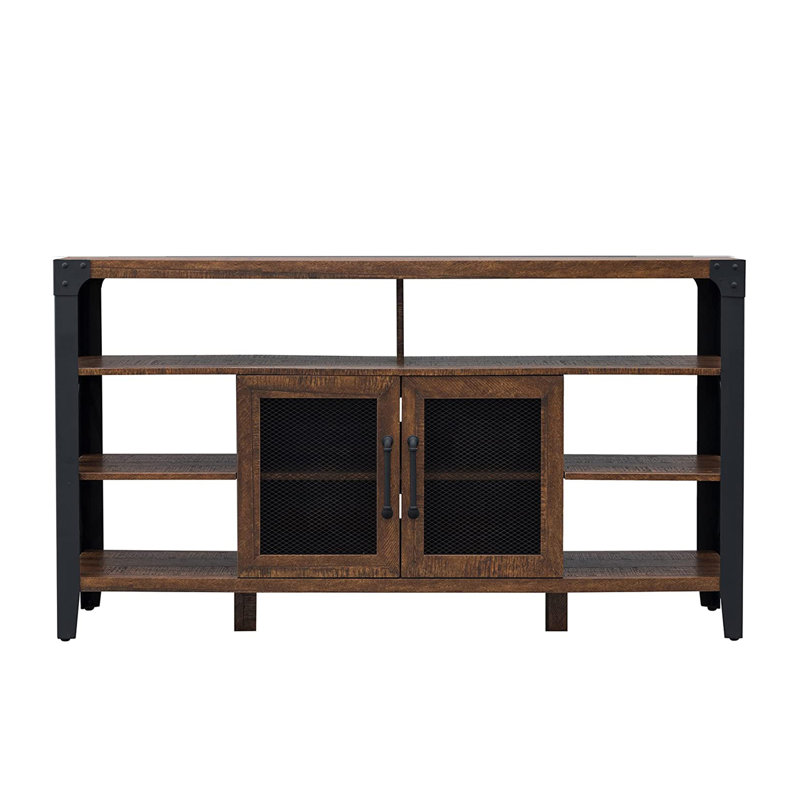 Polett TV Stand for TVs up to 65", Brown/Black
