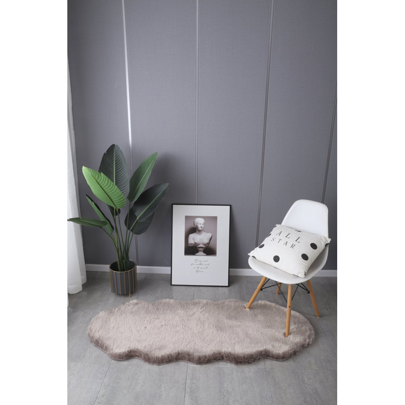 Tapis taupe Mane, Tapis de couloir 2 pi x 5 pi