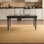 Retro Black Rectangular Solid   Wood Dining Table